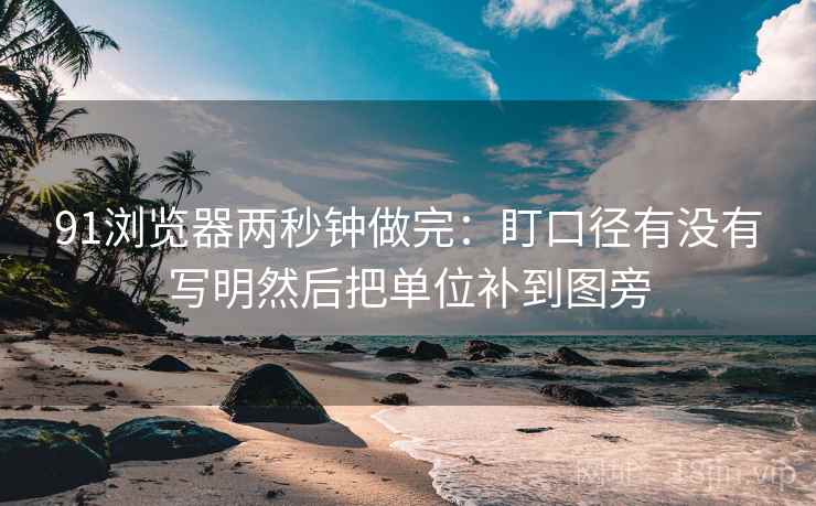 91浏览器两秒钟做完：盯口径有没有写明然后把单位补到图旁