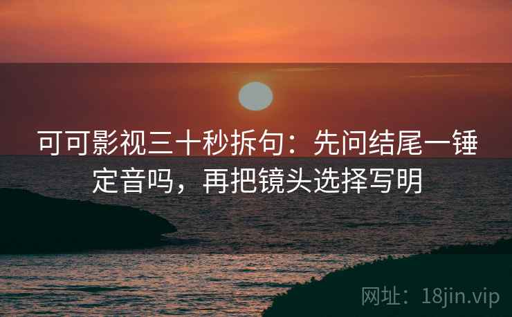 可可影视三十秒拆句：先问结尾一锤定音吗，再把镜头选择写明  第2张